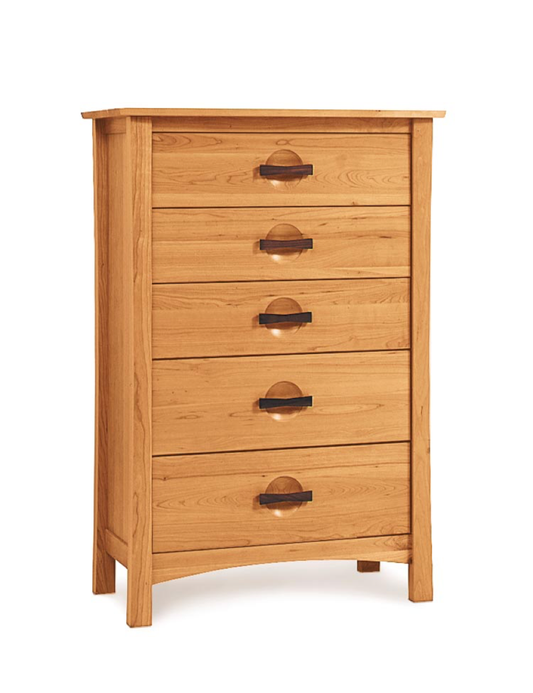 Berkeley 5 Drawer Dresser in cherry angle view
