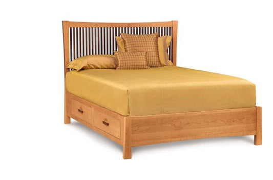Berkeley Bed with Storage in cherry, angle view