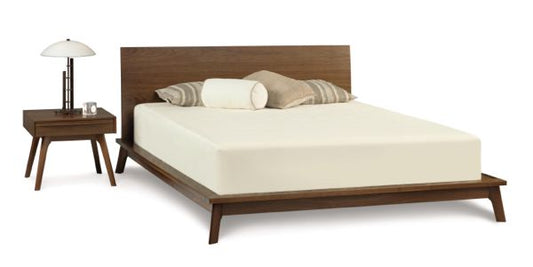 Catalina Bed in walnut with nightstand
