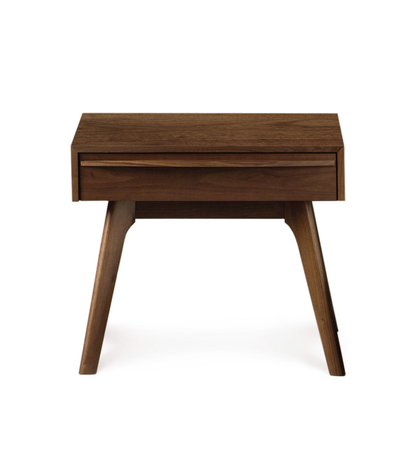 Catalina Nightstand in walnut, front view