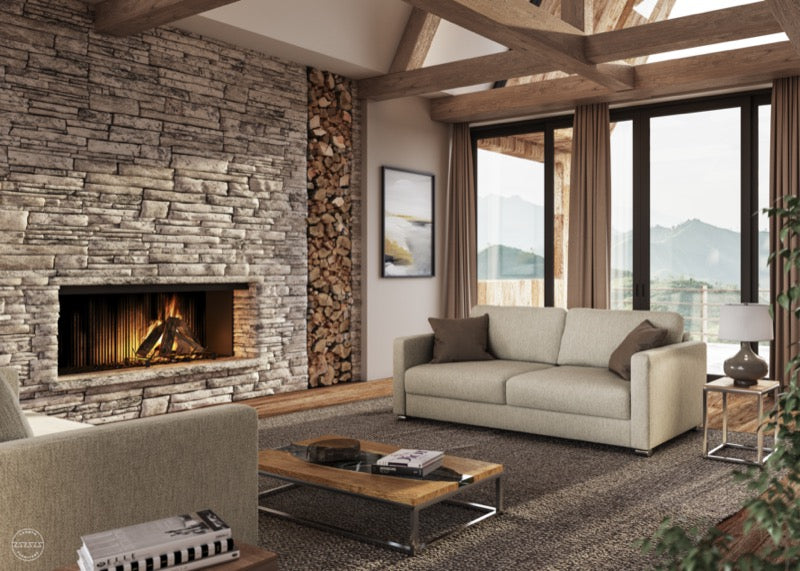 Fantasy Full XL Sleeper white by fireplace