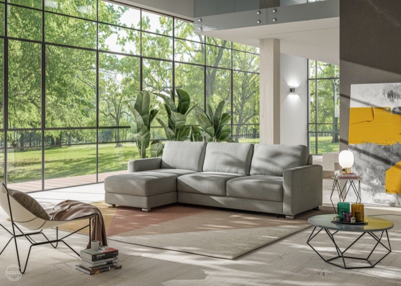 Hampton Sleeper with Reversible Storage Chaise in Livingroom