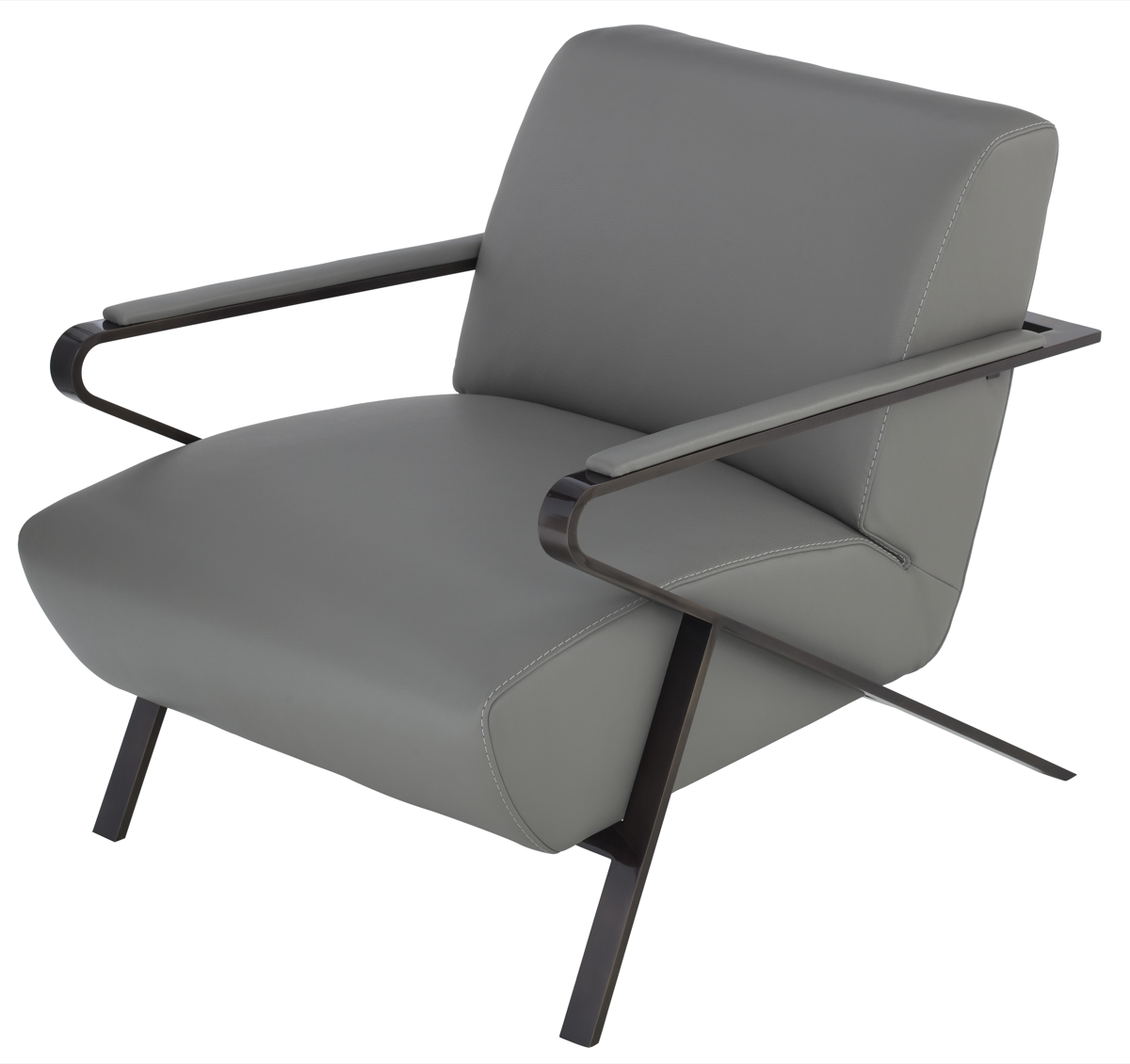 Oscar Chair by American Leather Gray