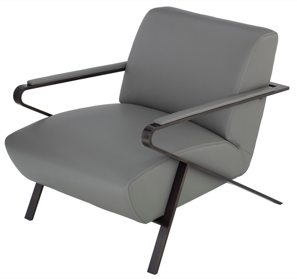 Oscar Chair by American Leather Gray