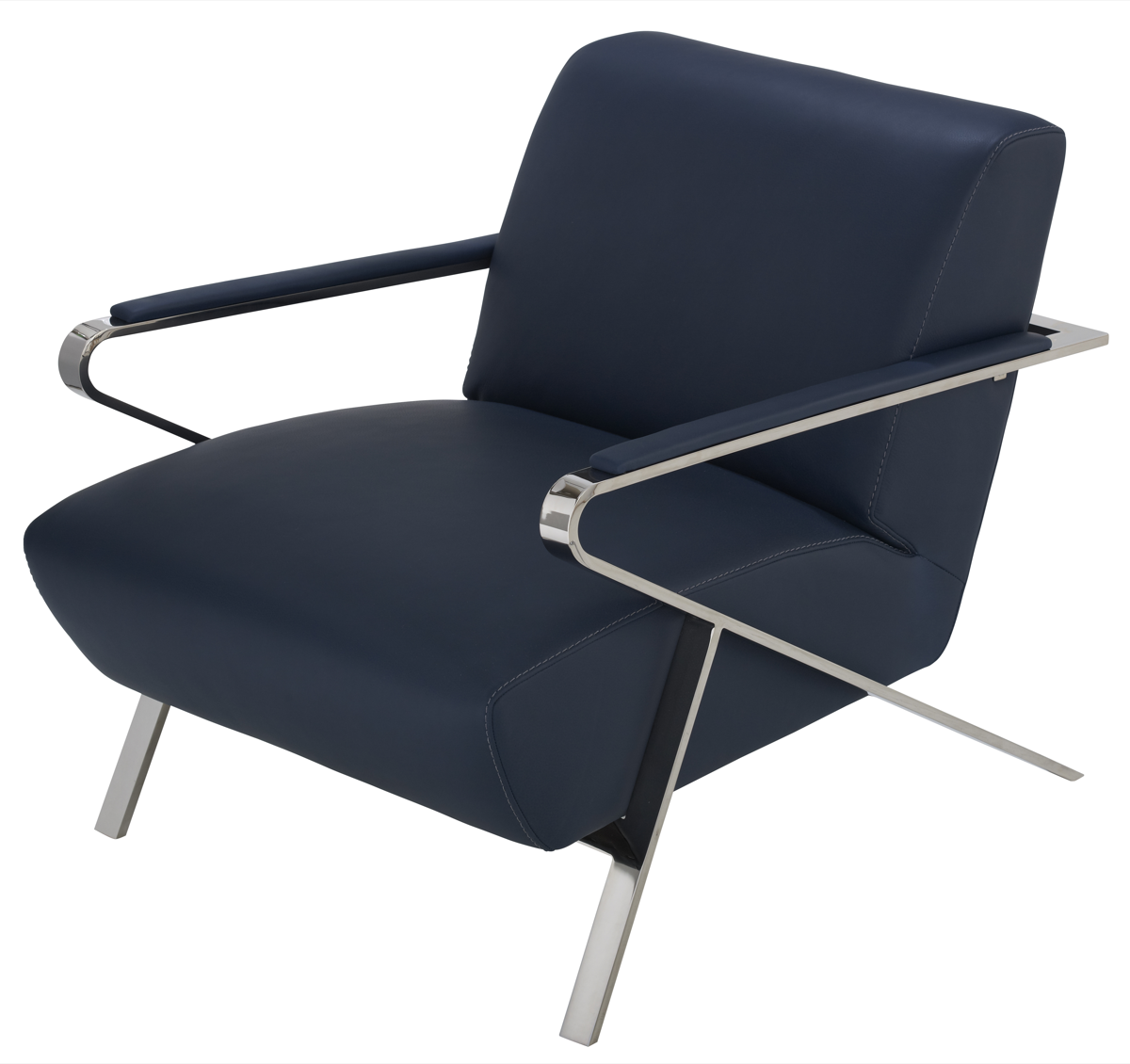Oscar Chair by American Leather Blue