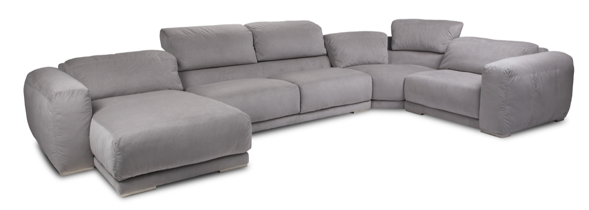 Malibu Sectional  Couch in grey