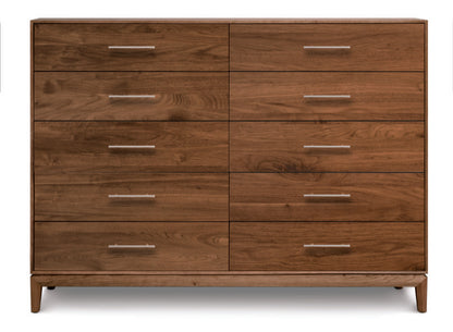 Mansfield 10 Drawer walnut head on
