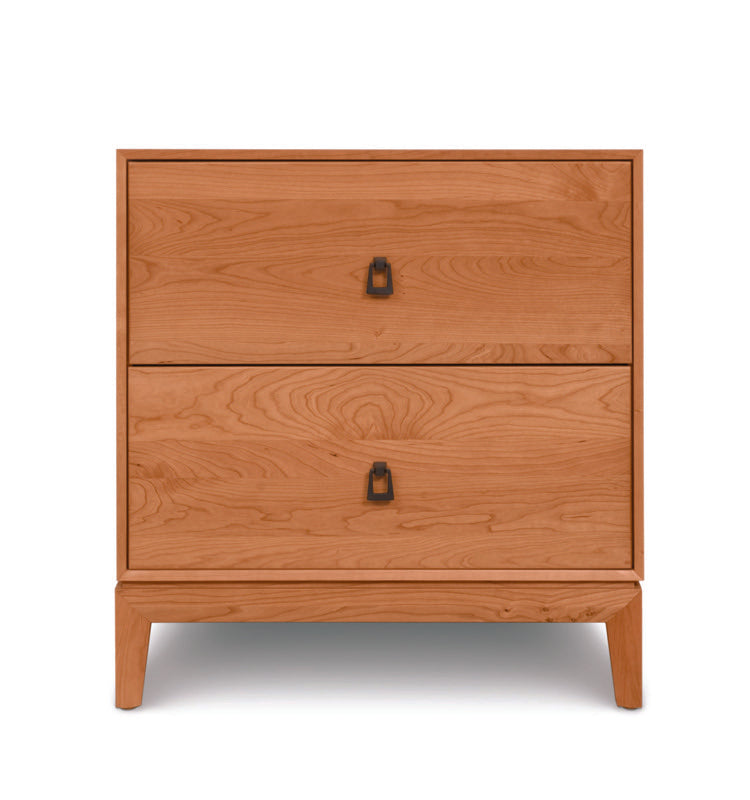 Mansfield 2 Drawer Nightstand cherry head on