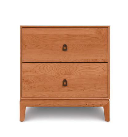 Mansfield 2 Drawer Nightstand cherry head on