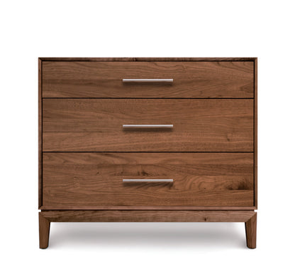 Mansfield 3 Drawer walnut head on