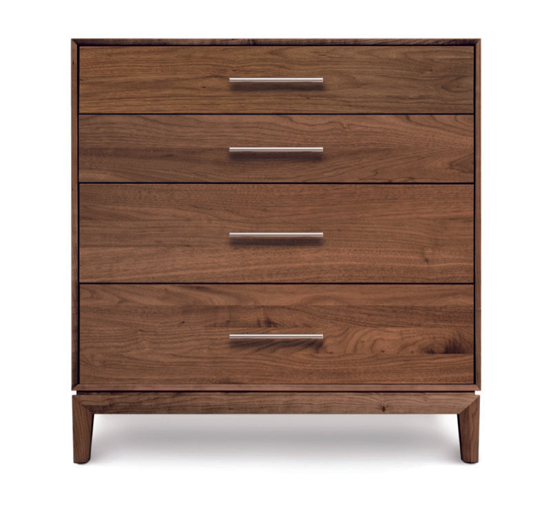 Mansfield 4 Drawer walnut head on
