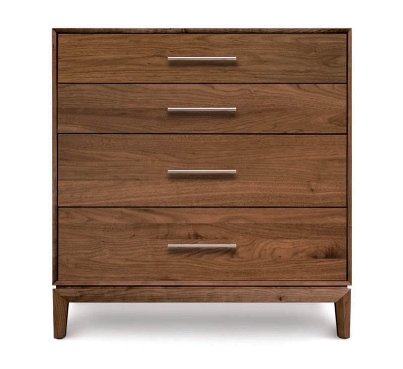 Mansfield 4 Drawer walnut head on