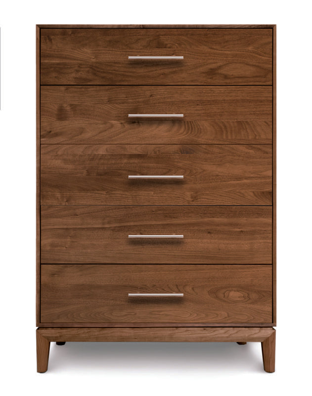 Mansfield 5 Drawer Wide walnut head on