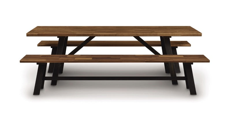 Modern Farmhouse Farm Table Benches Head On