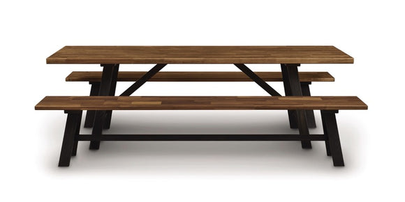 Modern Farmhouse Farm Table Benches Head On
