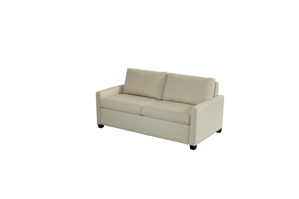 Side view of Palmer Silver Comfort Sleeper by American Leather