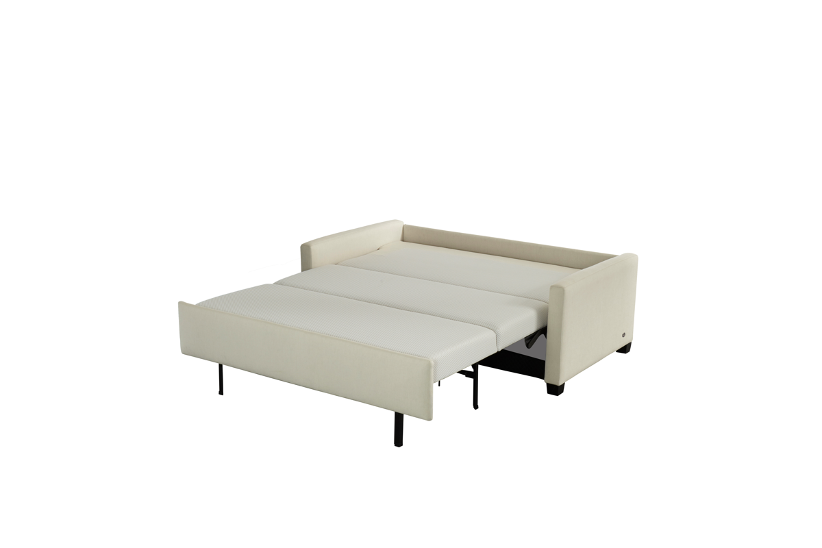 Pull-Out view of Palmer Silver Comfort Sleeper by American Leather