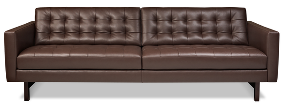 Front view of Parker Sofa by American Leather in Molasses color