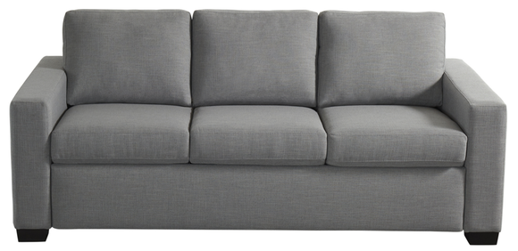 Front view of Porter Silver Comfort Sleeper by American Leather