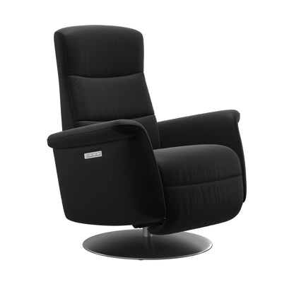 Stressless Mike recliner in black with steel base