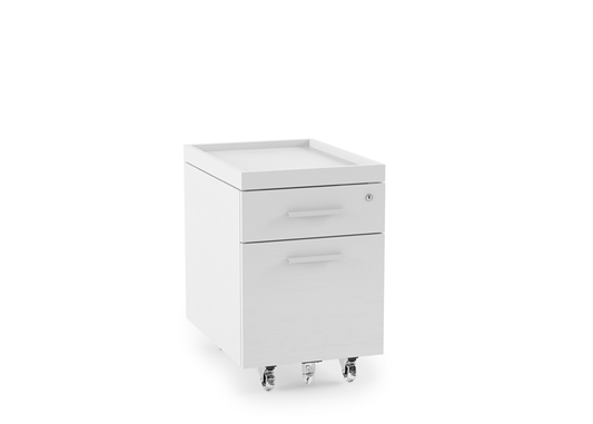 Centro 6407 File Pedestal with 2 drawers in white 