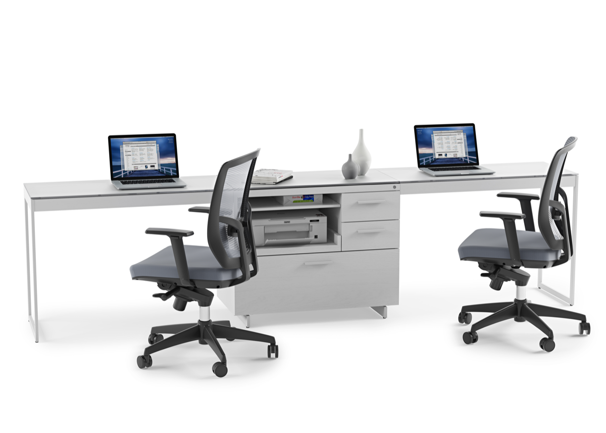 Centro 6417 Office Cabinet under long office desk 