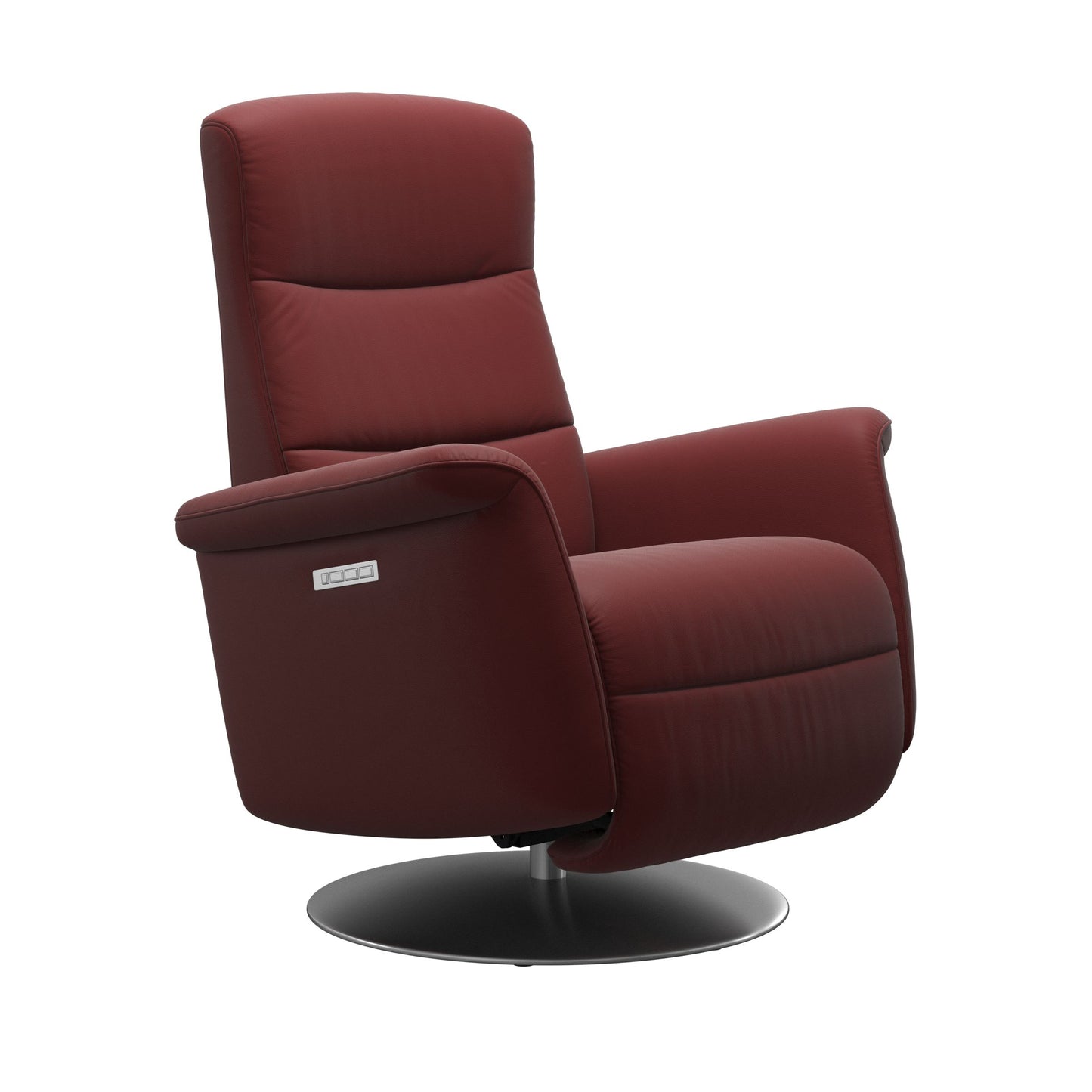 Stressless Mike recliner in cherry with steel base