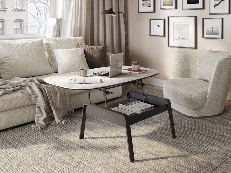 Cloud 9 Lift Coffee Table 1182 white extended