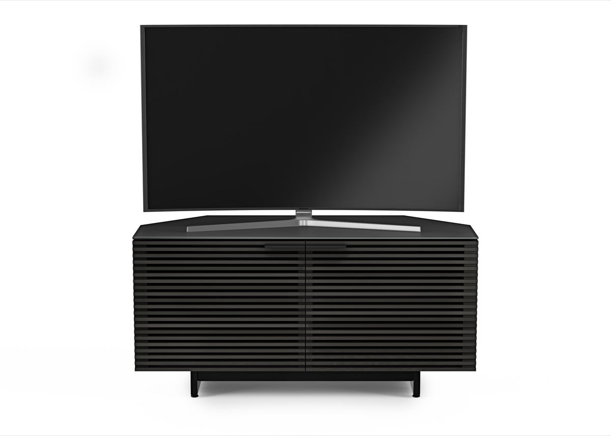 Corridor 8175 TV Cabinet Charcoal with tv on top 
