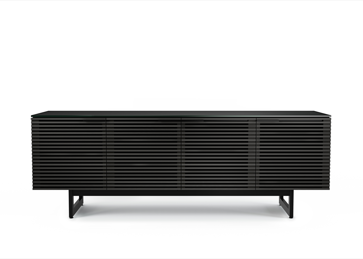 Corridor 8179 TV Cabinet Charcoal doors closed