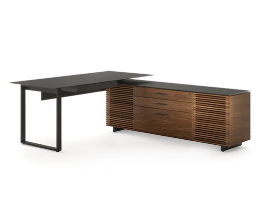 Corridor 6531 L-Desk walnut