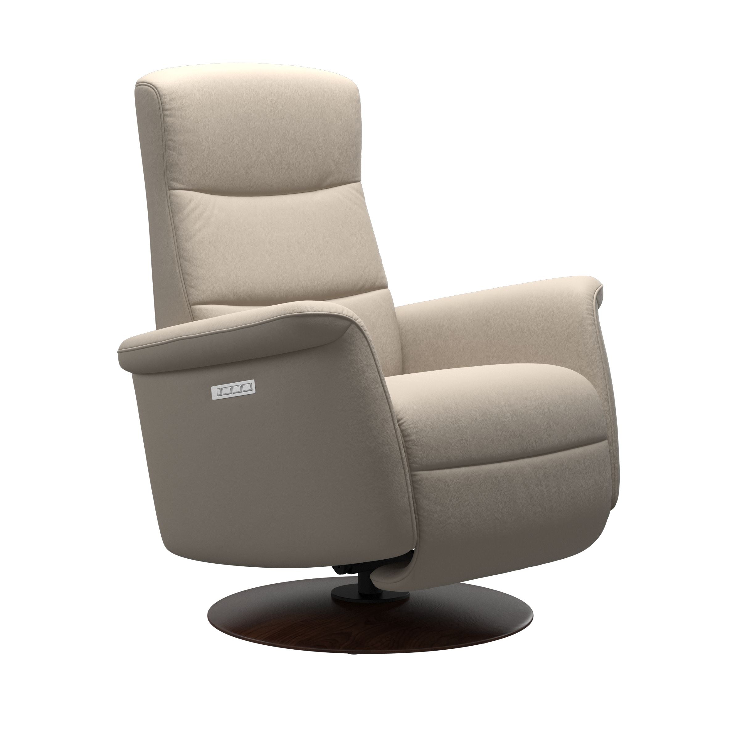 Stressless Mike Small Recliner with Wood Moon Base