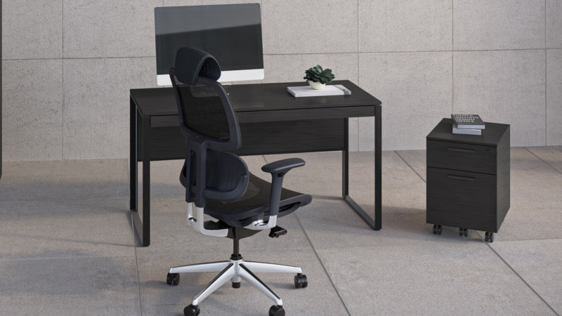 Linea 6227 Mobile File Cabinet charcoal in office