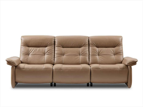 Stressless Mary 3 Seat Reclining Sofa with 2 arm rest light brown color 