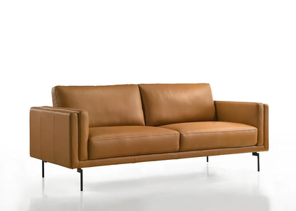 Nordic Sofa Saddle Leather Black Legs