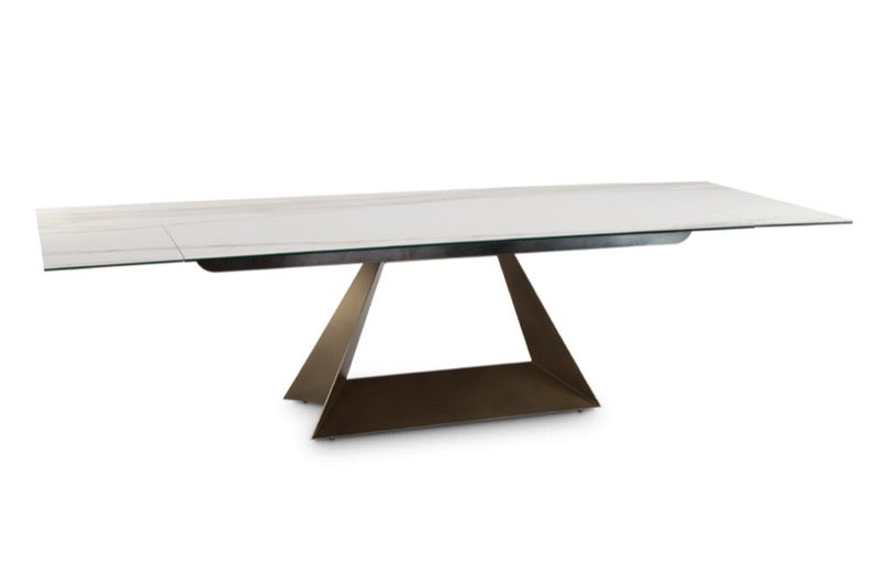 Prism Dining Table Gold extended