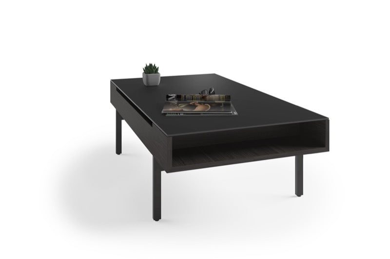 Side view of the Reveal 1192 Lift Coffee Table in Black
