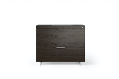 Sequel 20 6116 Lateral File Cabinet in Charcoal stained ash.