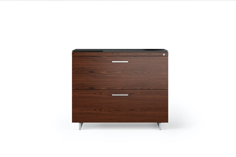 Sequel 20 6116 Lateral File Cabinet in Chocolate Stained Walnut. 