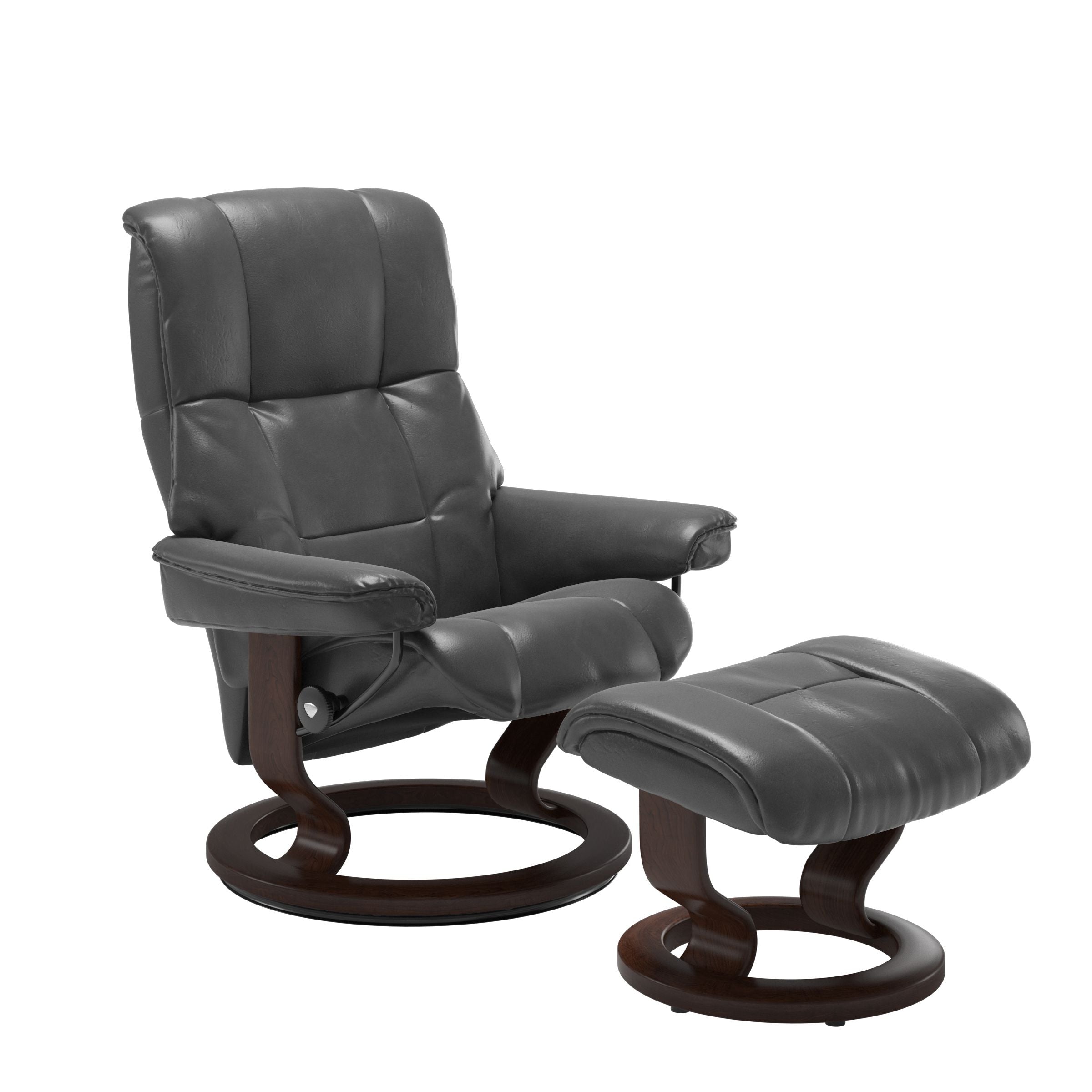 Stressless Mayfair Large Recliner and Ottoman with Classic Base