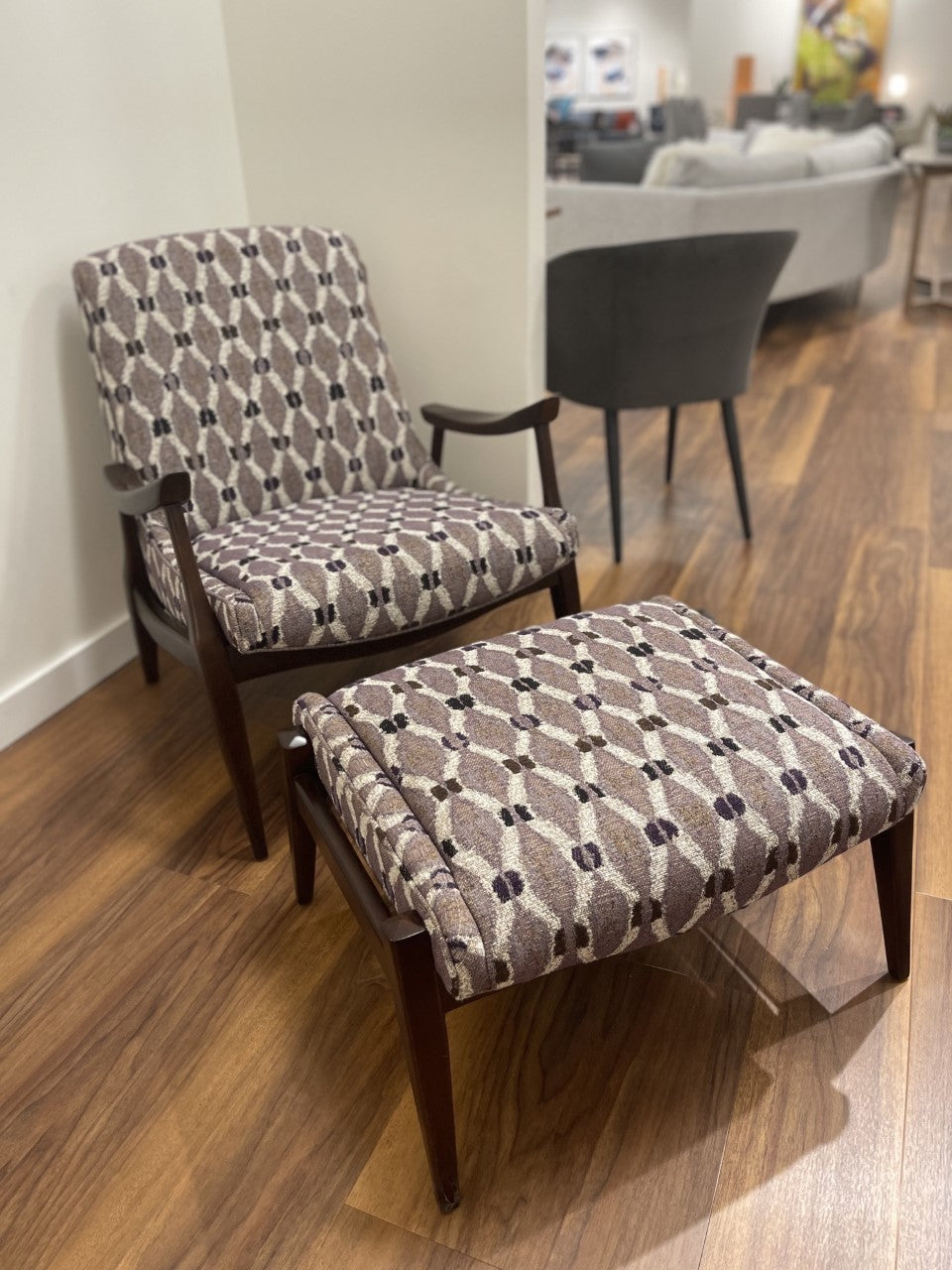 Kayla Chair and Ottoman by Precedent
