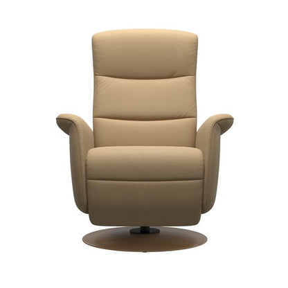 Stressless Mike Small Recliner with Wood Moon Base