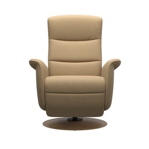 Stressless Mike Small Recliner with Wood Moon Base