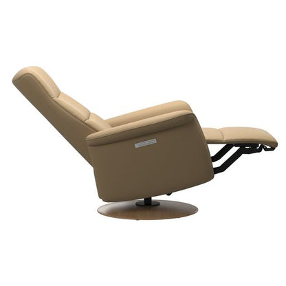 Stressless Mike Small Recliner with Wood Moon Base
