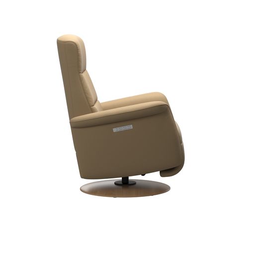 Stressless Mike Small Recliner with Wood Moon Base