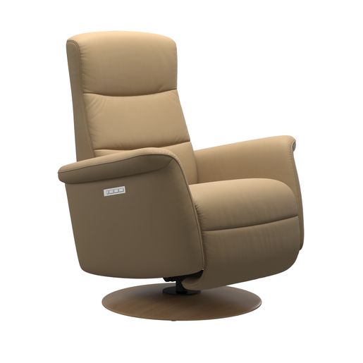 Stressless Mike Small Recliner with Wood Moon Base